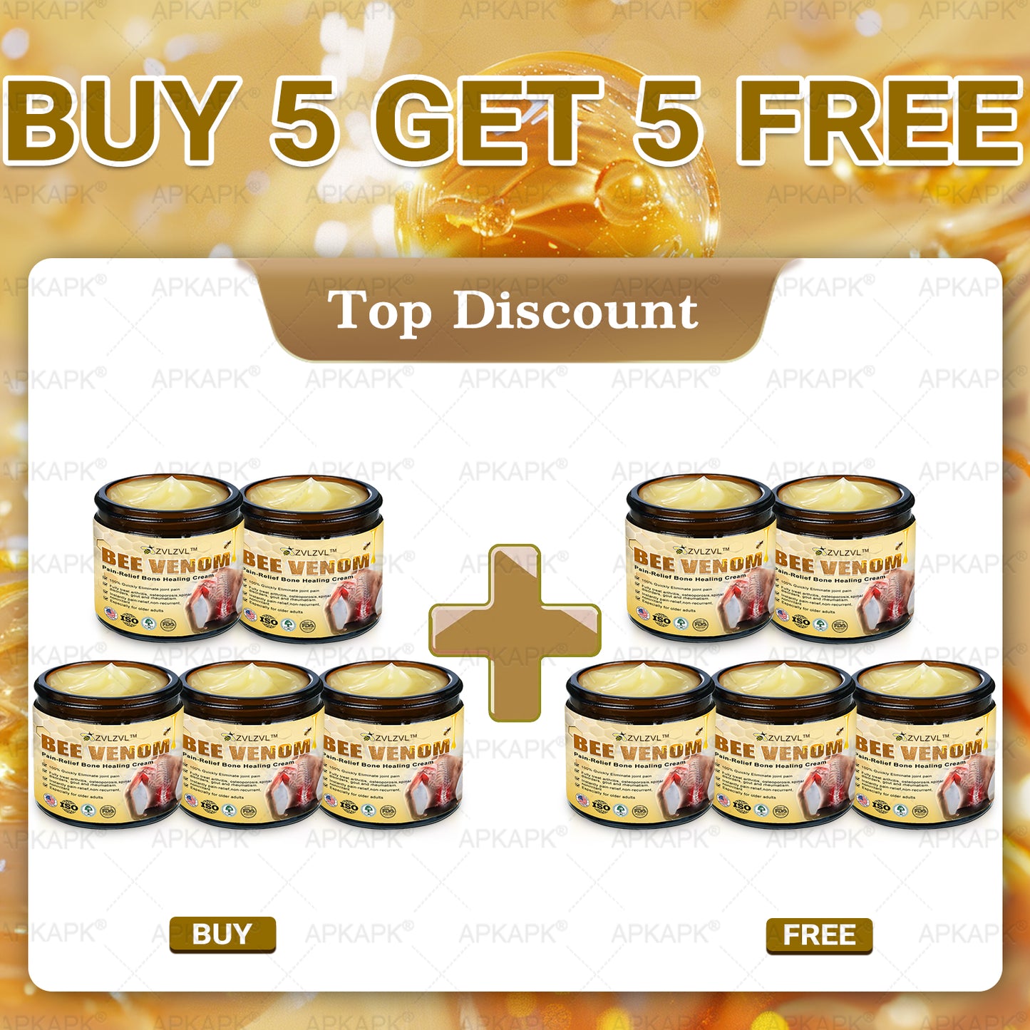 ZVLZVL™ Bee Venom Instant Pain Relief Arthritis Therapy Cream 💪👨⚕️👨⚕️(Specially for older adults)