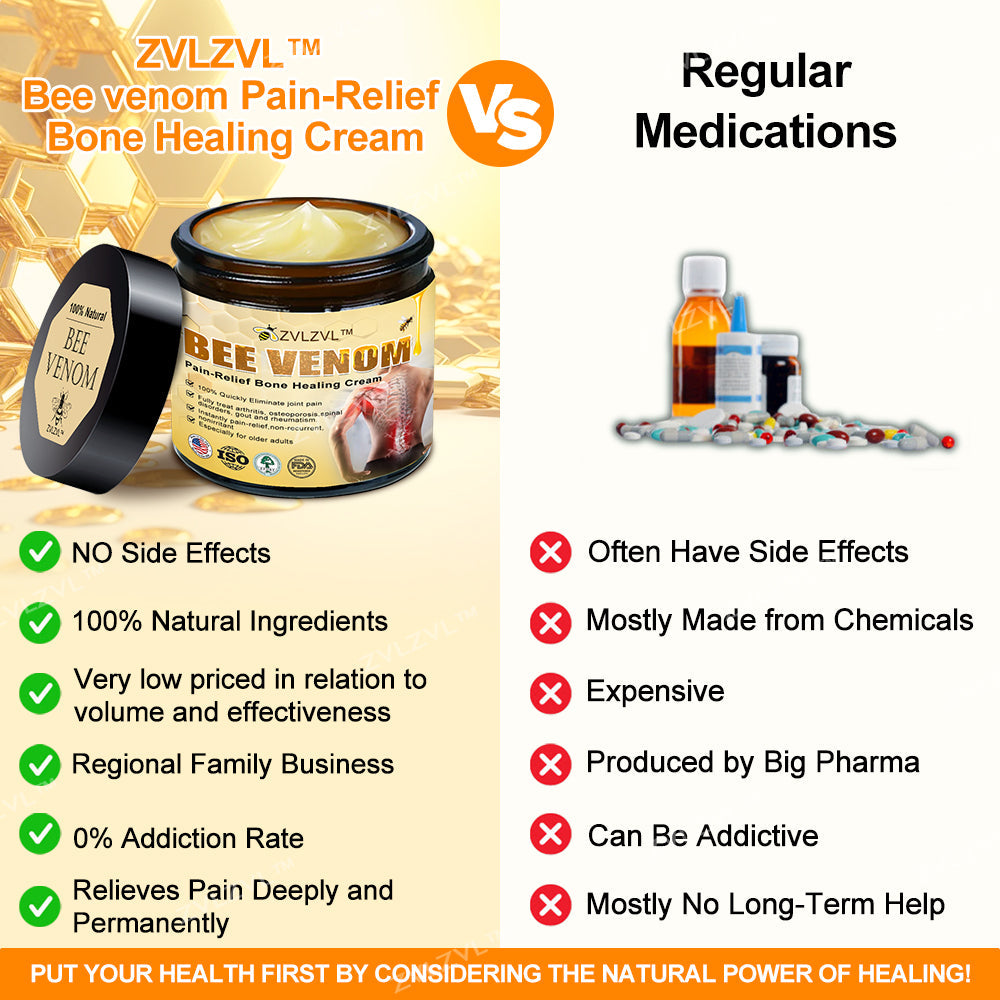 ZVLZVL™ Bee Venom Instant Pain Relief Arthritis Therapy Cream👨‍⚕️(Specially for older adults)