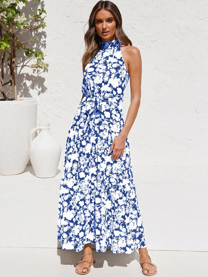 Summer Long Dress Polka Dot Casual Dresses Black Sexy Halter Strapless New Yellow Sundress Vacation Clothes For Women