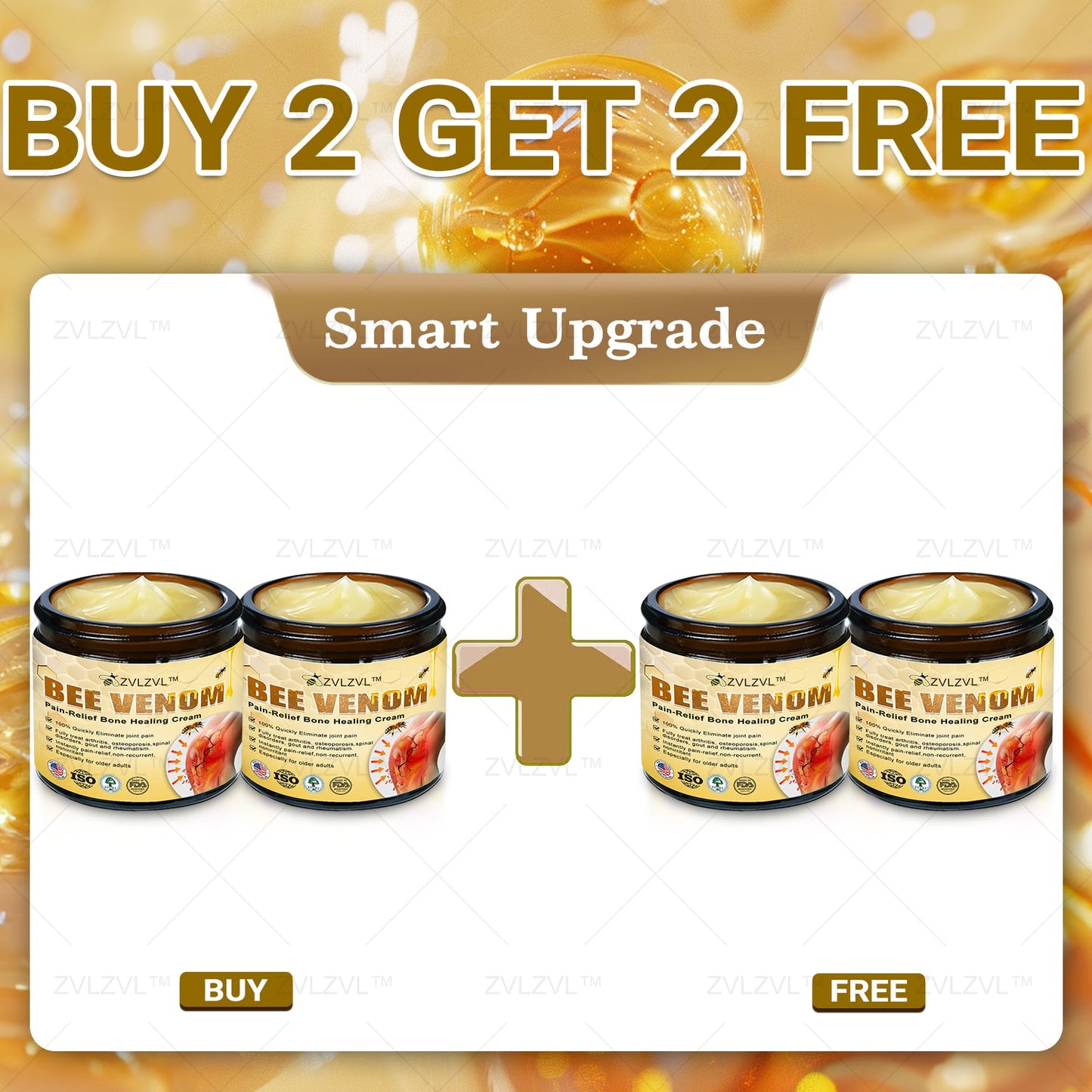 ZVLZVL™ Bee Venom Instant Pain Relief Arthritis Therapy Cream💪👨‍⚕️👨‍⚕️(Specially for older adults)